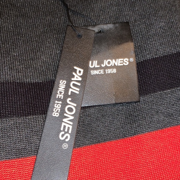 Sweater Long Sleeve Crew Neck Pullover Knitwear top black& red! - Picture 9 of 9